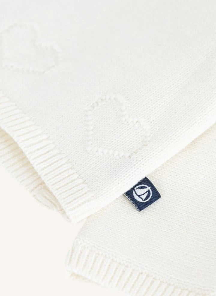 Petit Bateau - Wool Heart Vest | White