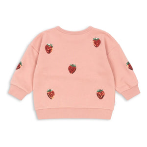 Konges Sløjd - Paillette Strawberry Lou Sweatshirt Organic Cotton | Pink