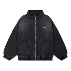 Repose AMS - Organic Cotton Denim Windbreaker | Charcoal Gray