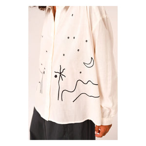 Sacrécoeur - Ali Casa Cotton Voile Shirt | Black