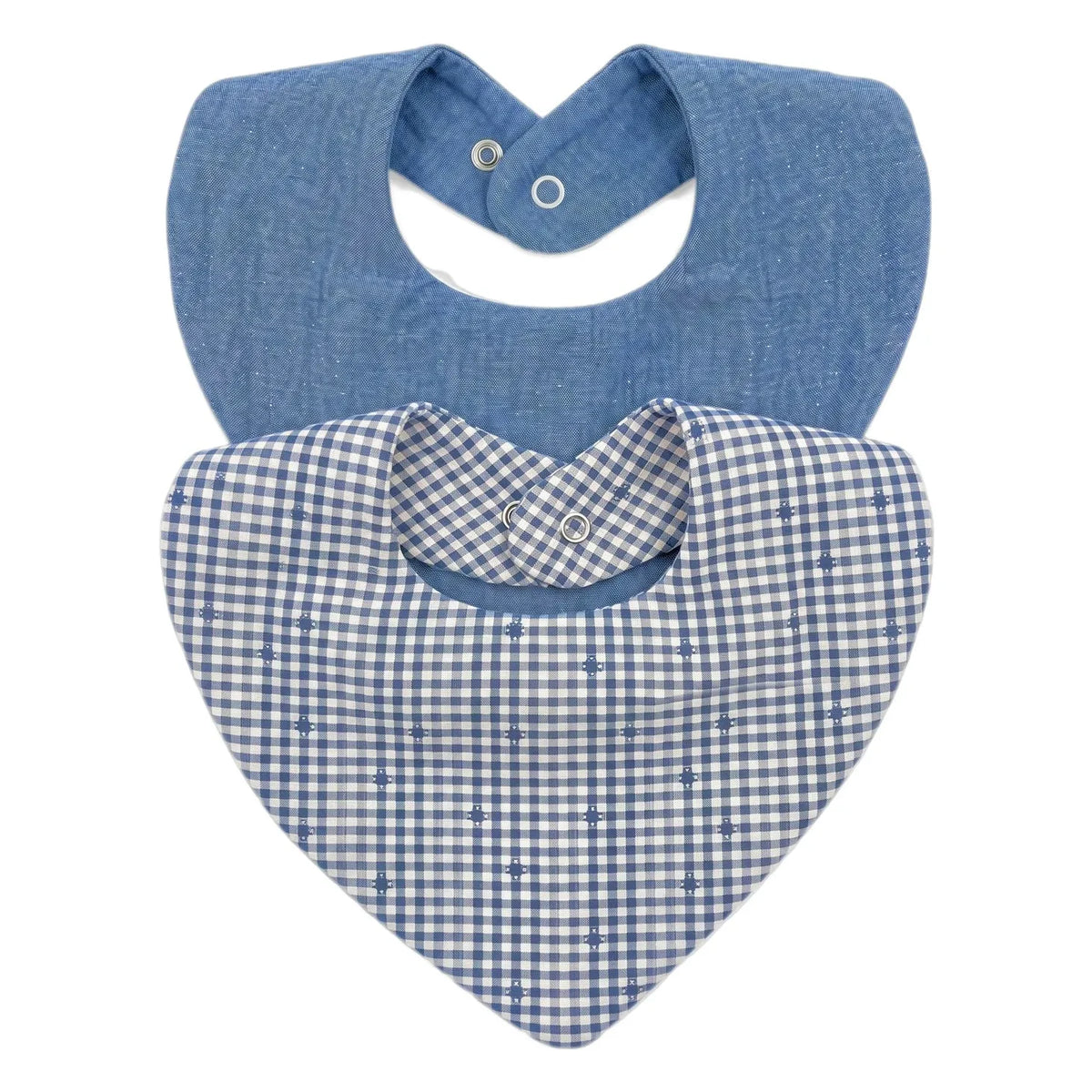 Editions Aimable - Bandana Brigitte - 2-piece Set | Blue Vichy Cotton