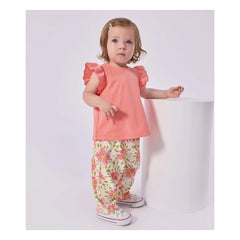 Petit Bateau - Organic Cotton Baby Flower Pants | White