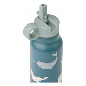 Liewood - Falk Stainless Steel Water Bottle - 350 ml | Arctic Sea/Ocean View