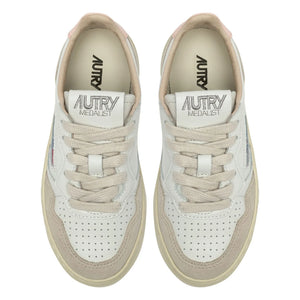 Autry - Kids Medalist Low Suede Sneakers | Dust Pink