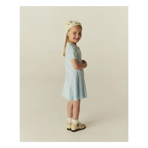 Copenhagen Colors - Organic Cotton Houndstooth Dress | Ice Blue