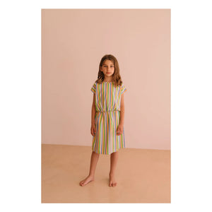 We Are Kids - Suzy Çizgili Organik Pamuk Elbise | Açık Pembe