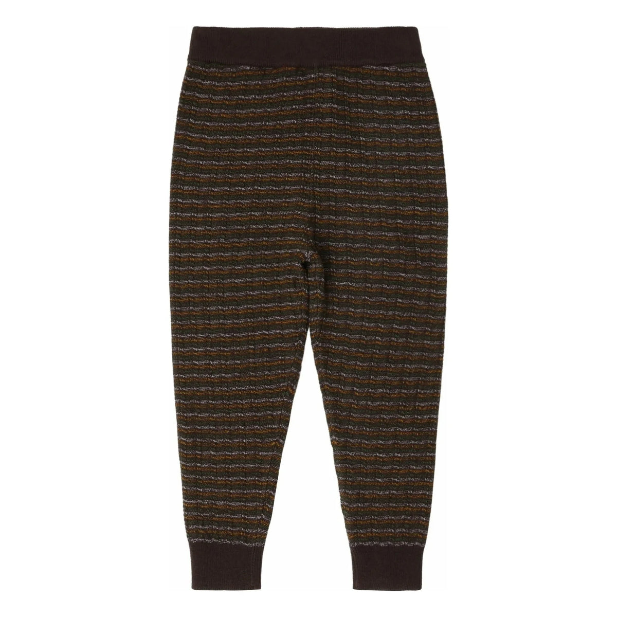 FUB - Striped Merino Wool Trousers | Brown
