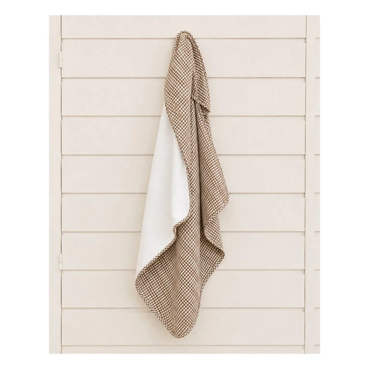 Editions Aimable - Charles bath cape | Noisette Vichy Cotton