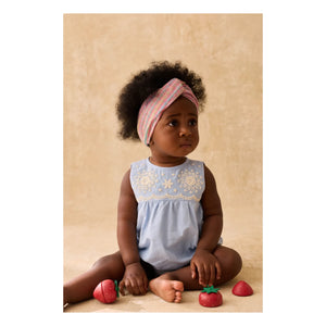 Louise Misha - Nushan Organic Cotton Romper | Blue
