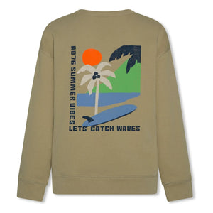 AO76 - Oscar Landscape Recycled Cotton Sweatshirt | Khaki