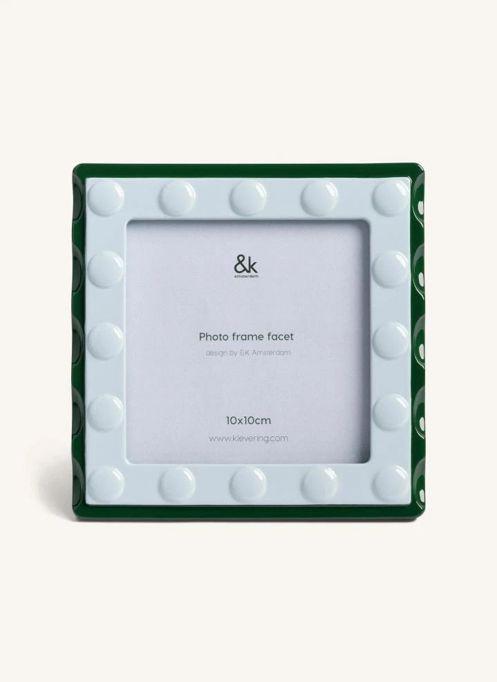 &Klevering - Facet Polyresin Photo Frame | Green