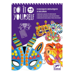 Djeco - Decorative Forest Animal Mosaic Masks - Set of 8