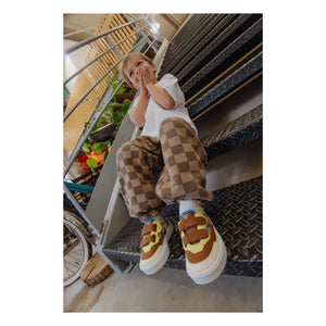 Hello Hossy - San Francisco Scratch Detailed Sneakers | Brown