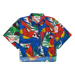 Maison Mangostan - Parrot Crop Shirt | Blue