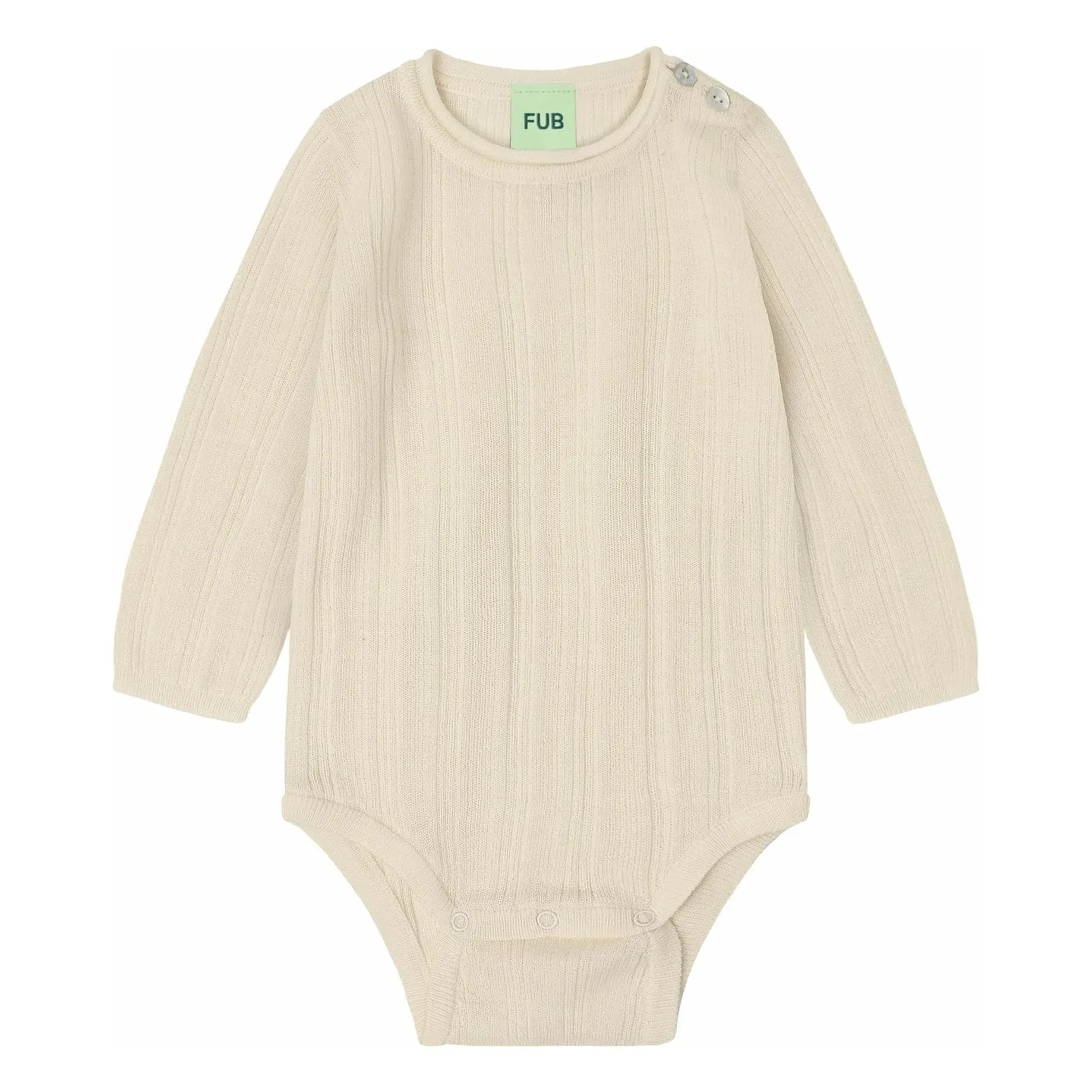 FUB - Merino Wool Ribbed Bodysuit | Ecru