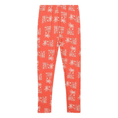 We Are Kids - Nour Palm Organic Cotton Leggings | Orange