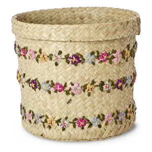 Rice - Wicker Storage Basket Flowers