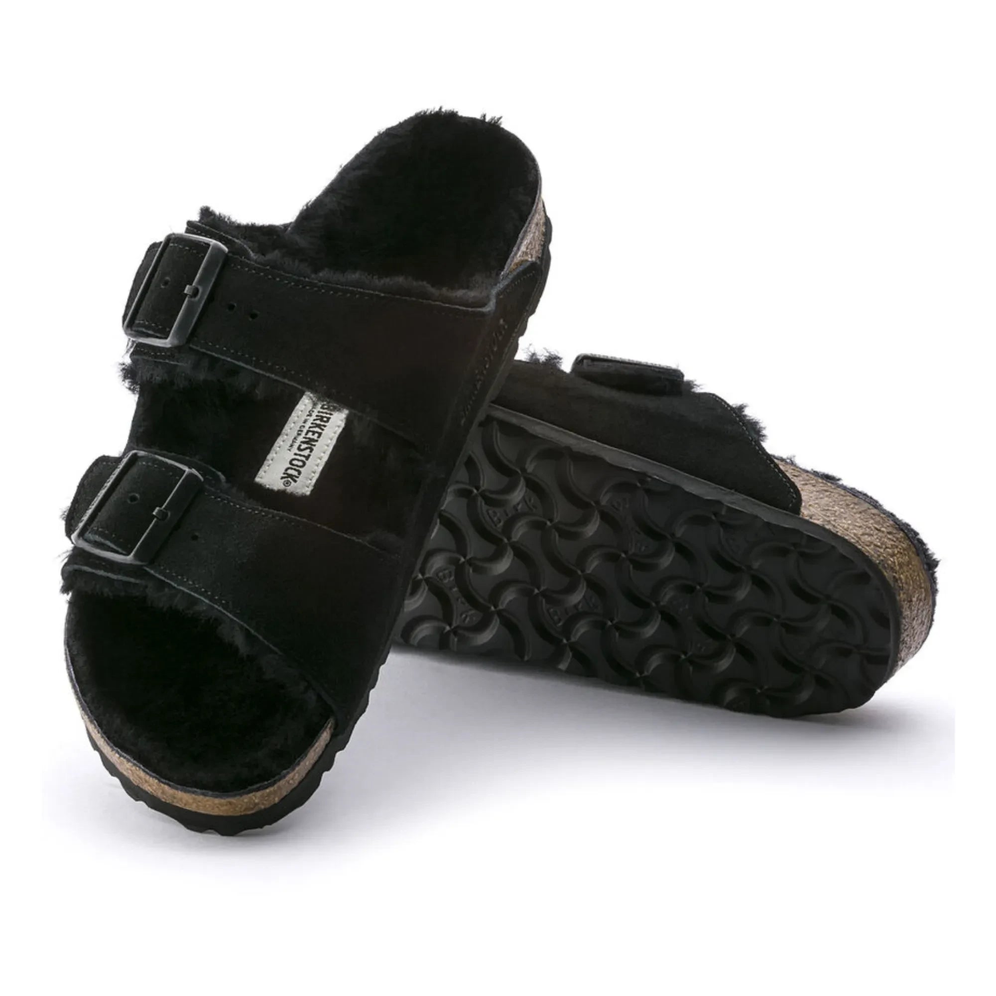 BIRKENSTOCK - Shearling Arizona Sandals - Adult Collection | Black
