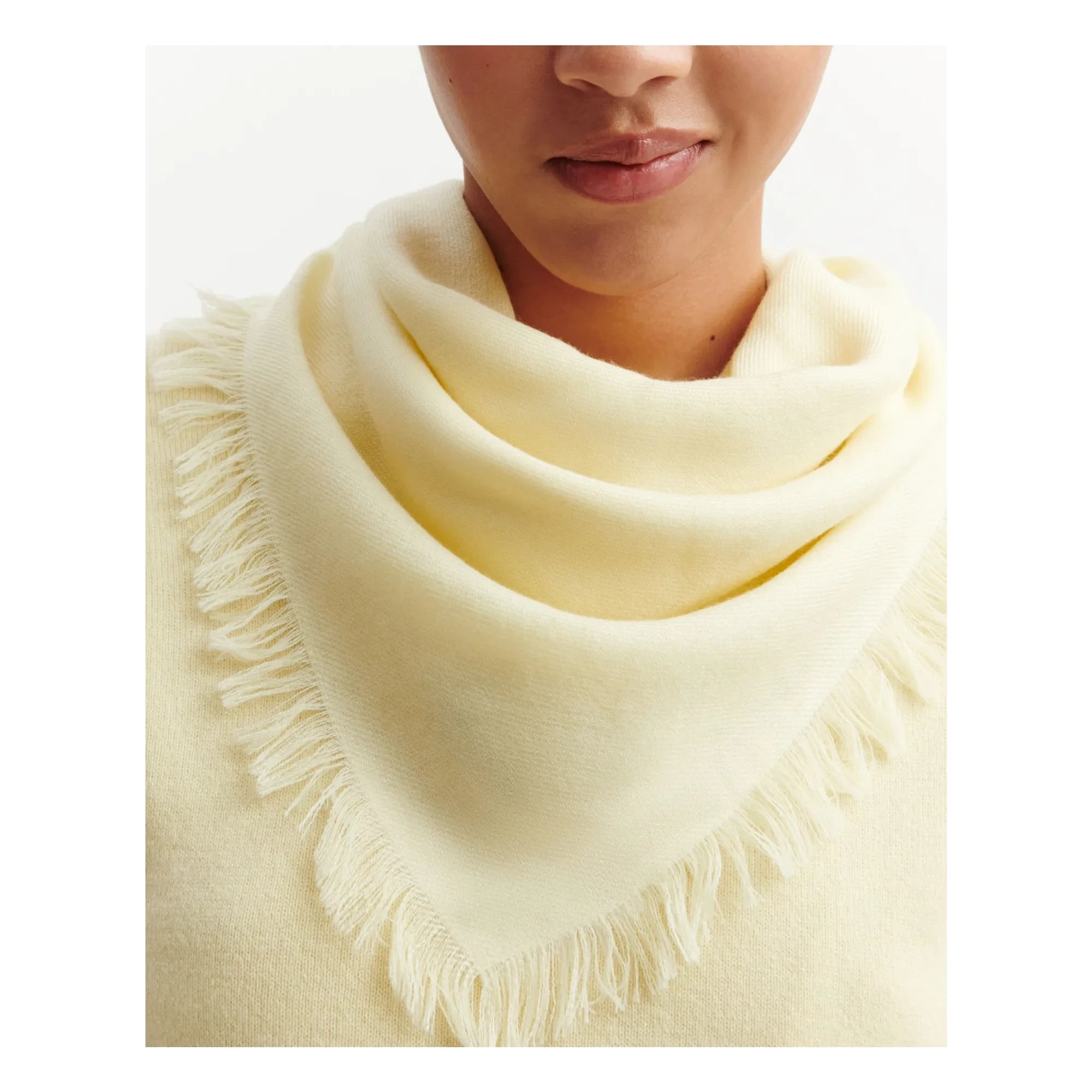 Bompard - Mini Dimi Cashmere Square | Lemon Yellow