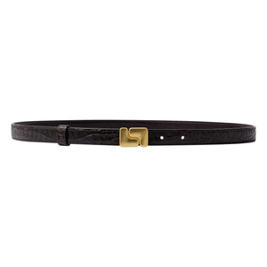 Soeur - Ninon Mini Leather Belt | Dark Brown