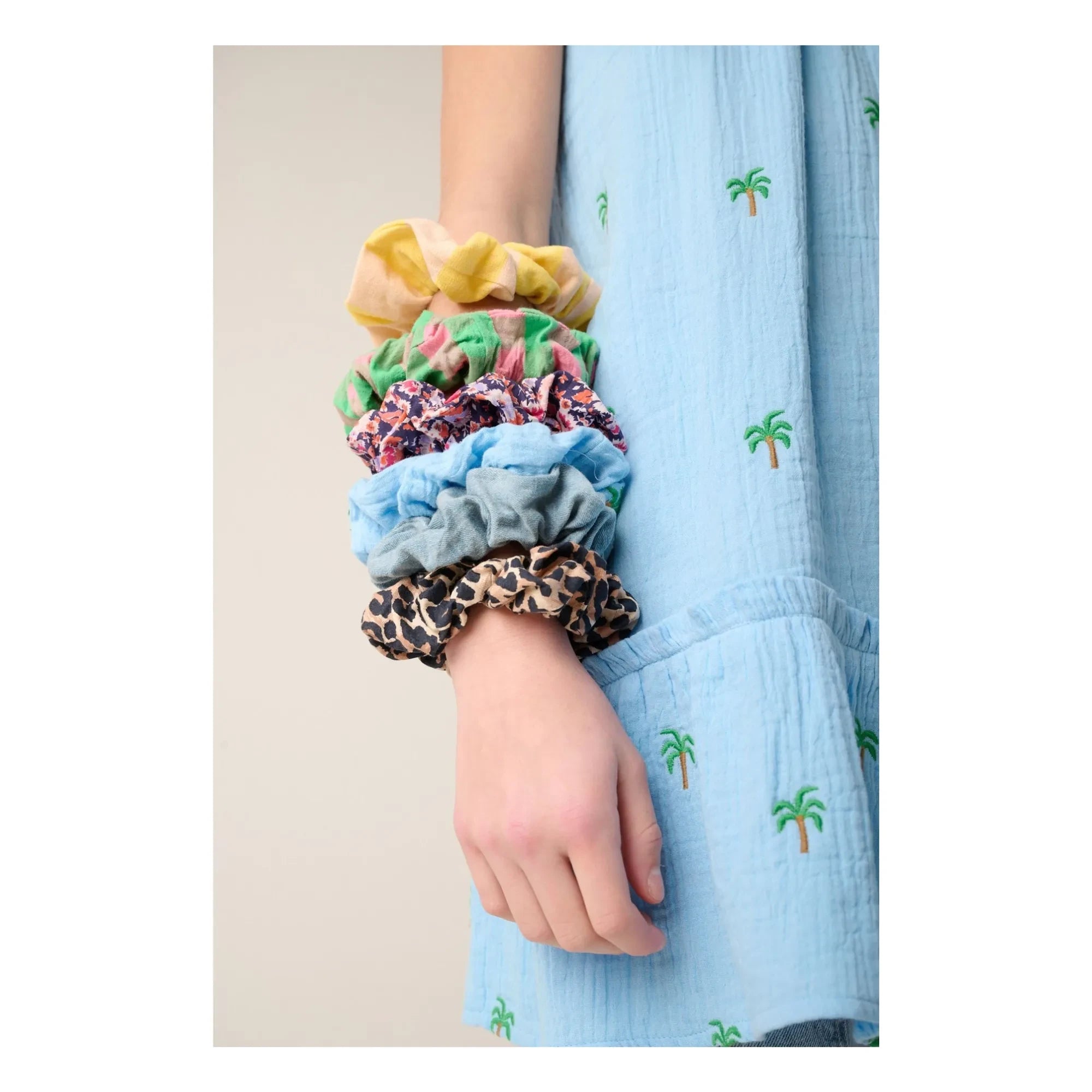 Tumble N'Dry - 3-Piece Leopard Hair Clip Set | Blue