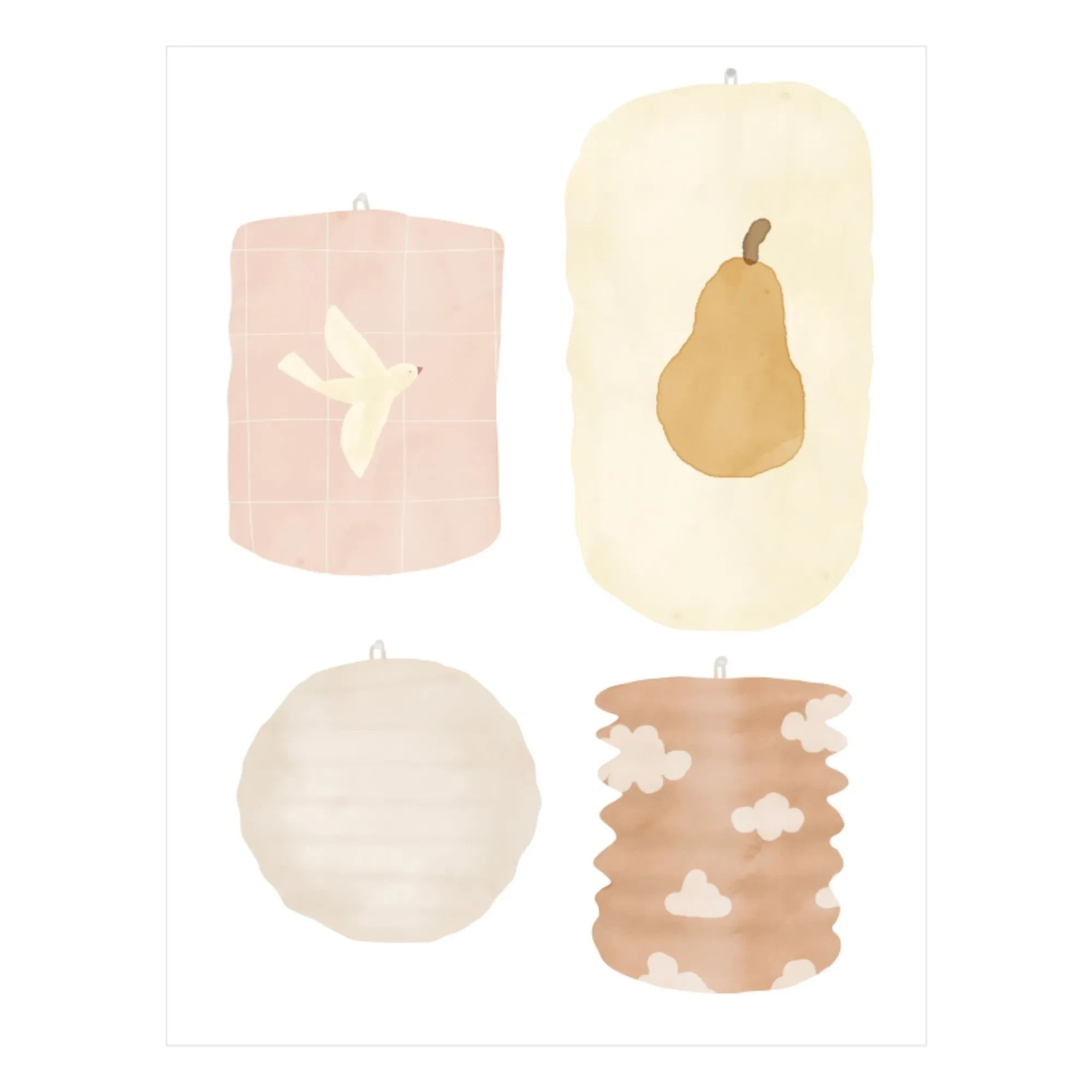 MIMI'lou - Lantern stickers | Cream