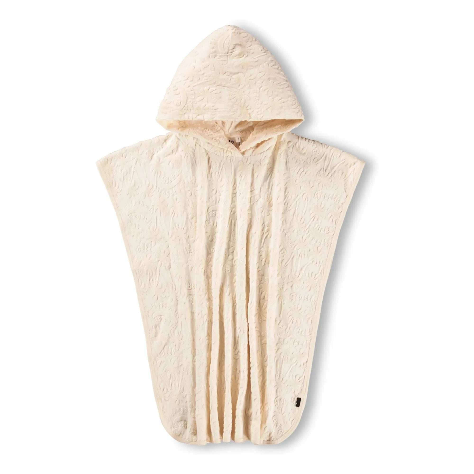 Molo - Poncho de Bain Beach Cover Up Textured Palm Trees | Ecru