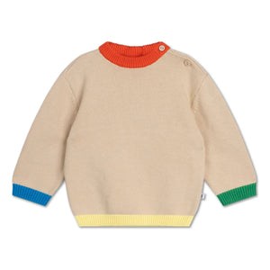 Repose AMS - Color Block Knit Sweater | Beige
