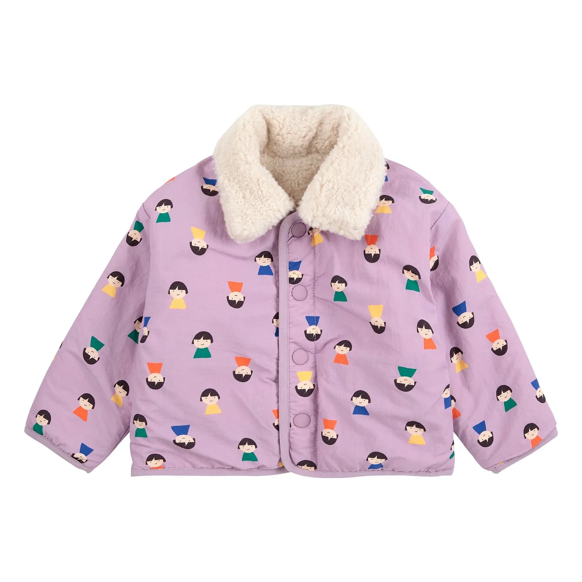 Bobo Choses - Reversible Sherpa Jacket Made from Recycled Fibers | Lilac
