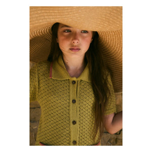 birinit - Pointelle Shirt Pockets | Yellow Green