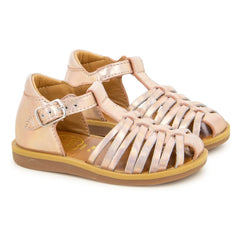 Pom d'Api - Poppy Royal Sandals | Rose Gold Metallic