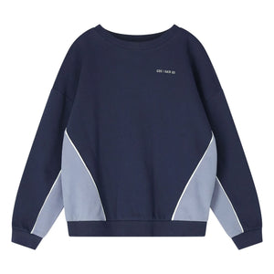 Cos I Said So - Color Block Organic Cotton Sweatshirt | Navy Blue