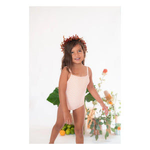 Ina Swim - Mara Striped One-Piece Swimsuit | Coral