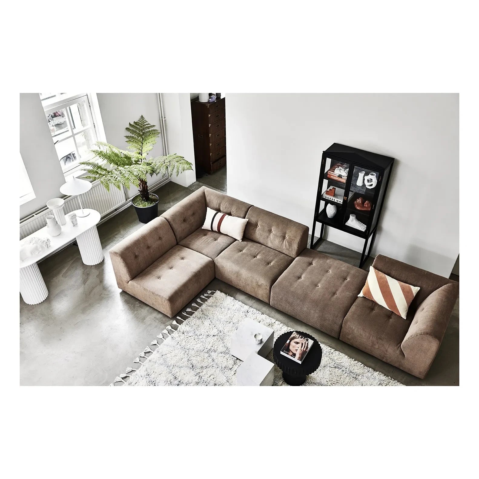 HKliving - Striped Velvet Pillow