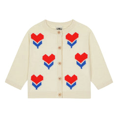 Bonton - Nina Cœurs Cardigan | Off-White