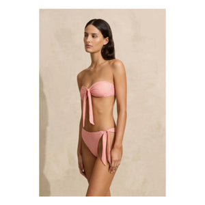 Peony - Sleeveless tied top | Coral pink