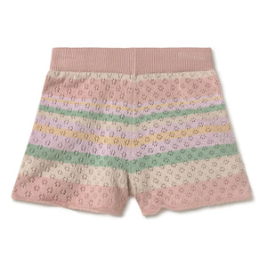 Coco au Lait - Organic Cotton Striped Shorts | Pink