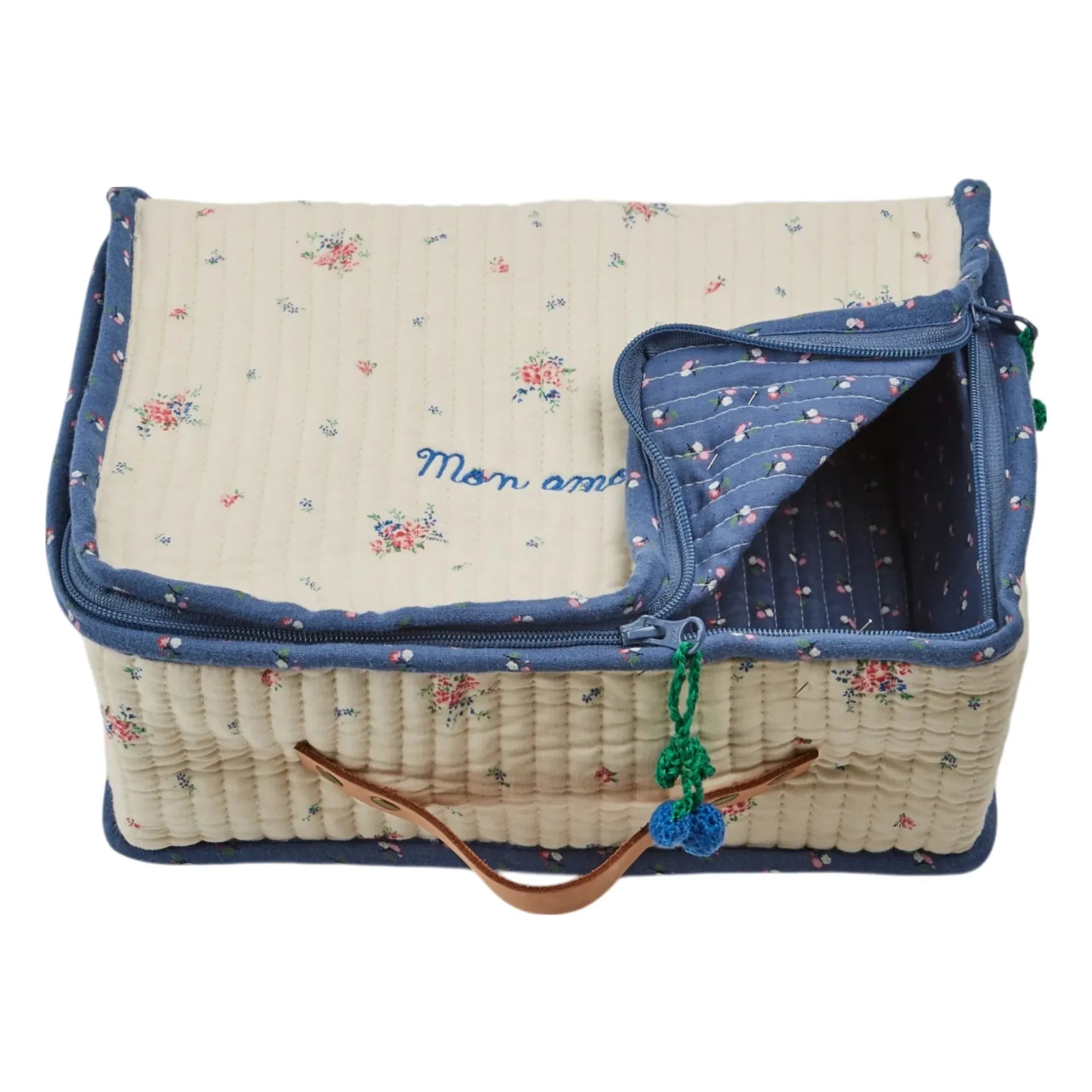 Emile et Ida - Small storage box in Pâquerette | White