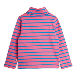 Mini Rodini - Organic Cotton Striped Boat Neck | Pink
