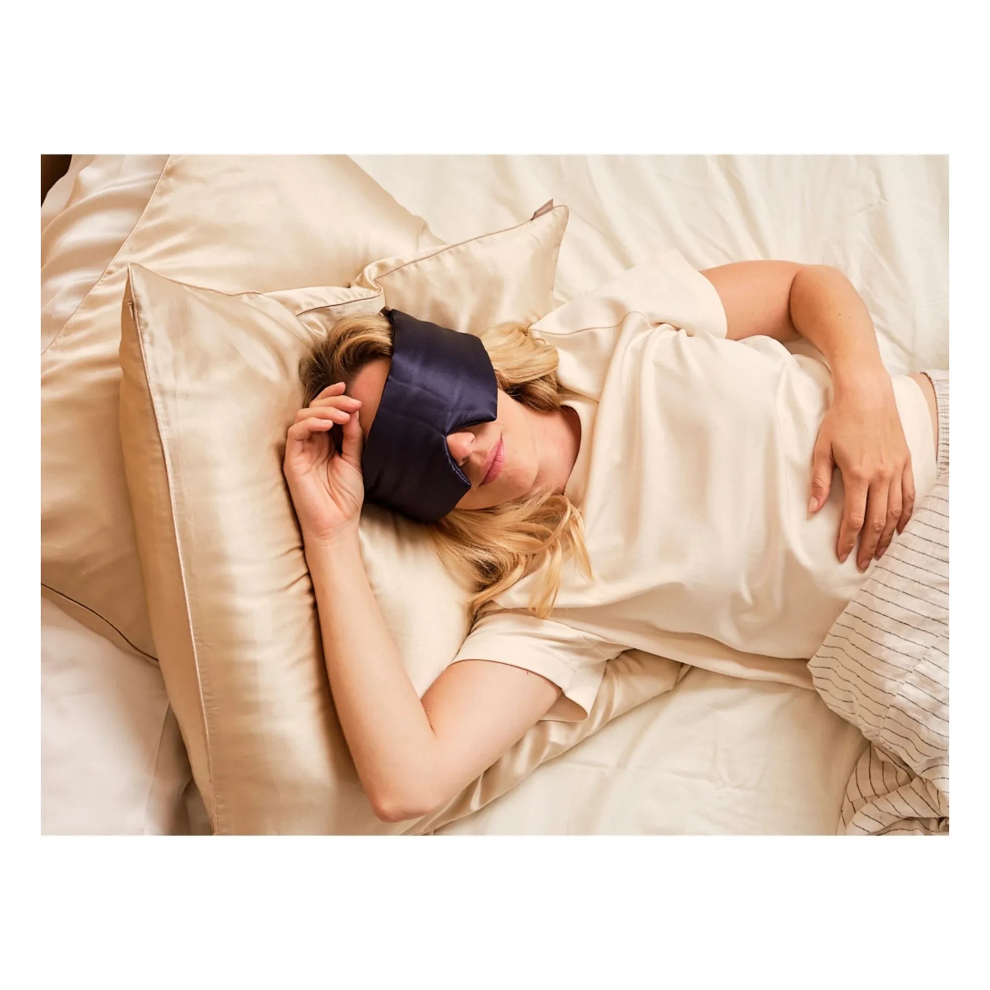 Emily's Pillow - Silk Hair Band Sleep Mask | Midnight Blue
