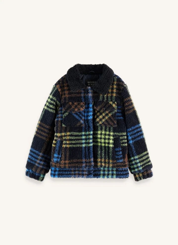 Scotch & Soda - Sherpa checked jacket | Navy