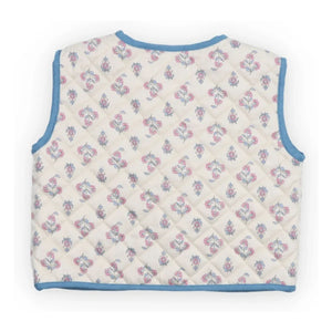 the new society - Clavel Floral Pattern Sleeveless Vest | Ecru