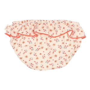 Búho - Floral Patterned Seersucker Bloomer | Peach