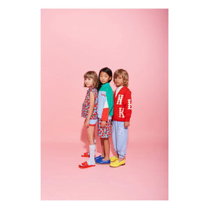 Wynken - Organic cotton zip-up sweatshirt with colour blocking | Light blue