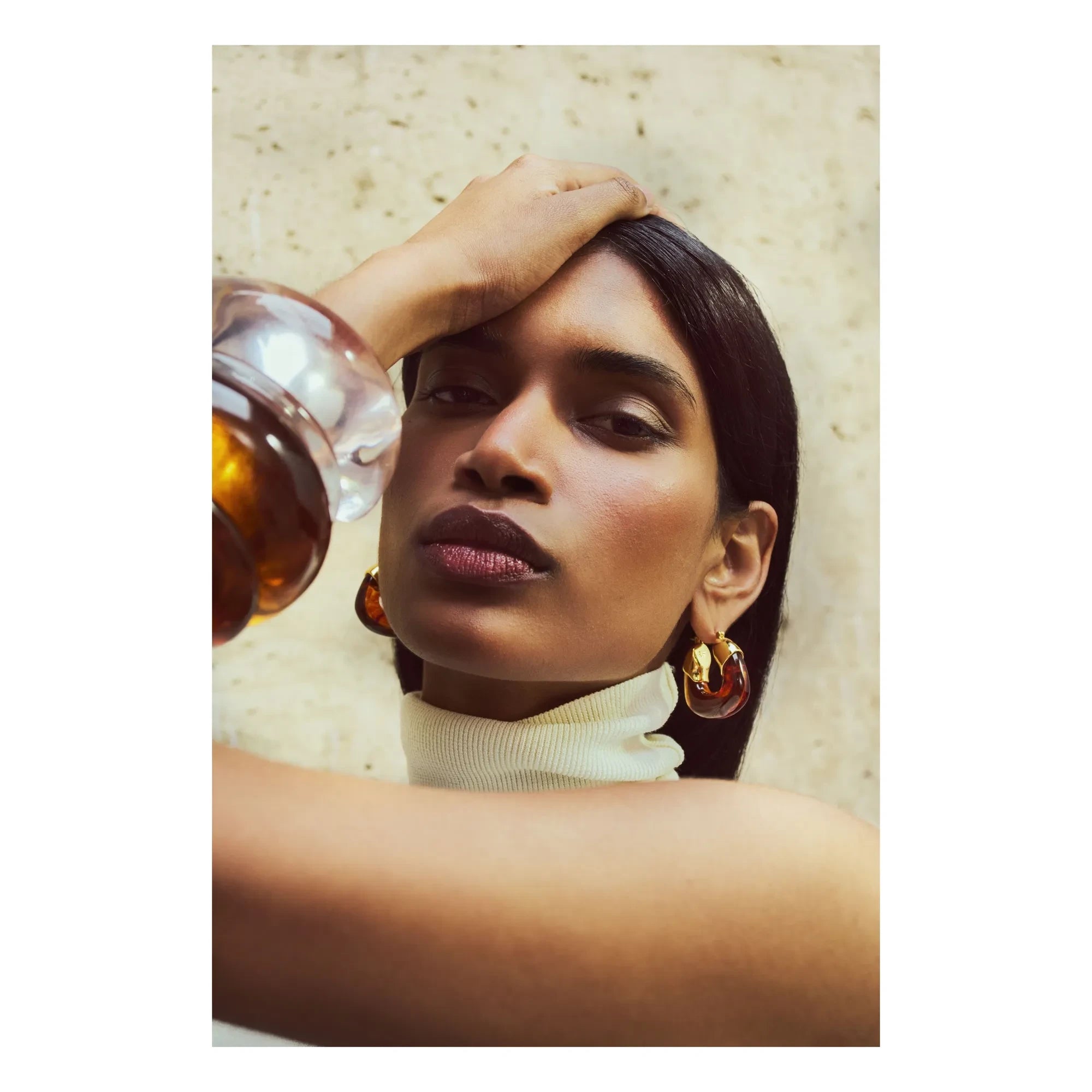 Lizzie Fortunato - Organic Hoop Earrings | Brown