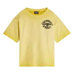 Scotch & Soda - Oversize Artwork Logo T-Shirt | Yellow