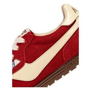 Autry - Windspin Low Two-Tone Suede and Leather Sneakers | Red