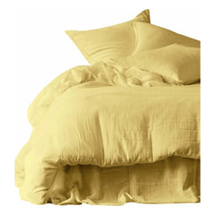 Haomy - Dili cotton voile duvet cover | Straw Yellow