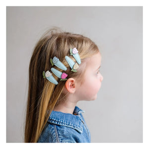 Mimi & Lula - Set of 5 Tulip Hair Clips | Turquoise