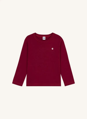 Petit Bateau - Logo Tişört Organik pamuk | Bordo